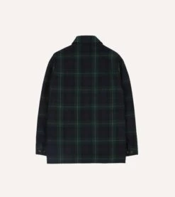 Johnston Check Melton Wool Donkey Chore Jacket -Drakes Shop DR2A1B23509 02253 7