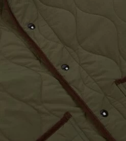 Olive Quilted Nylon Jacket -Drakes Shop DR2A1B23522 01400 4