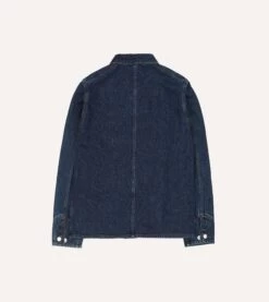 Stone Wash Denim Work Jacket -Drakes Shop DR2A1B23526 01200 8