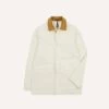 Ecru Heavy Twill Cotton Five-Pocket Chore Jacket