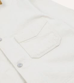 Ecru Heavy Twill Cotton Five-Pocket Chore Jacket 13 Ecru Heavy Twill Cotton Five-Pocket Chore Jacket -Drakes Shop DR2A1B23546 01000 4