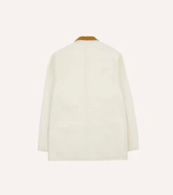Ecru Heavy Twill Cotton Five-Pocket Chore Jacket 16 Ecru Heavy Twill Cotton Five-Pocket Chore Jacket -Drakes Shop DR2A1B23546 01000 8