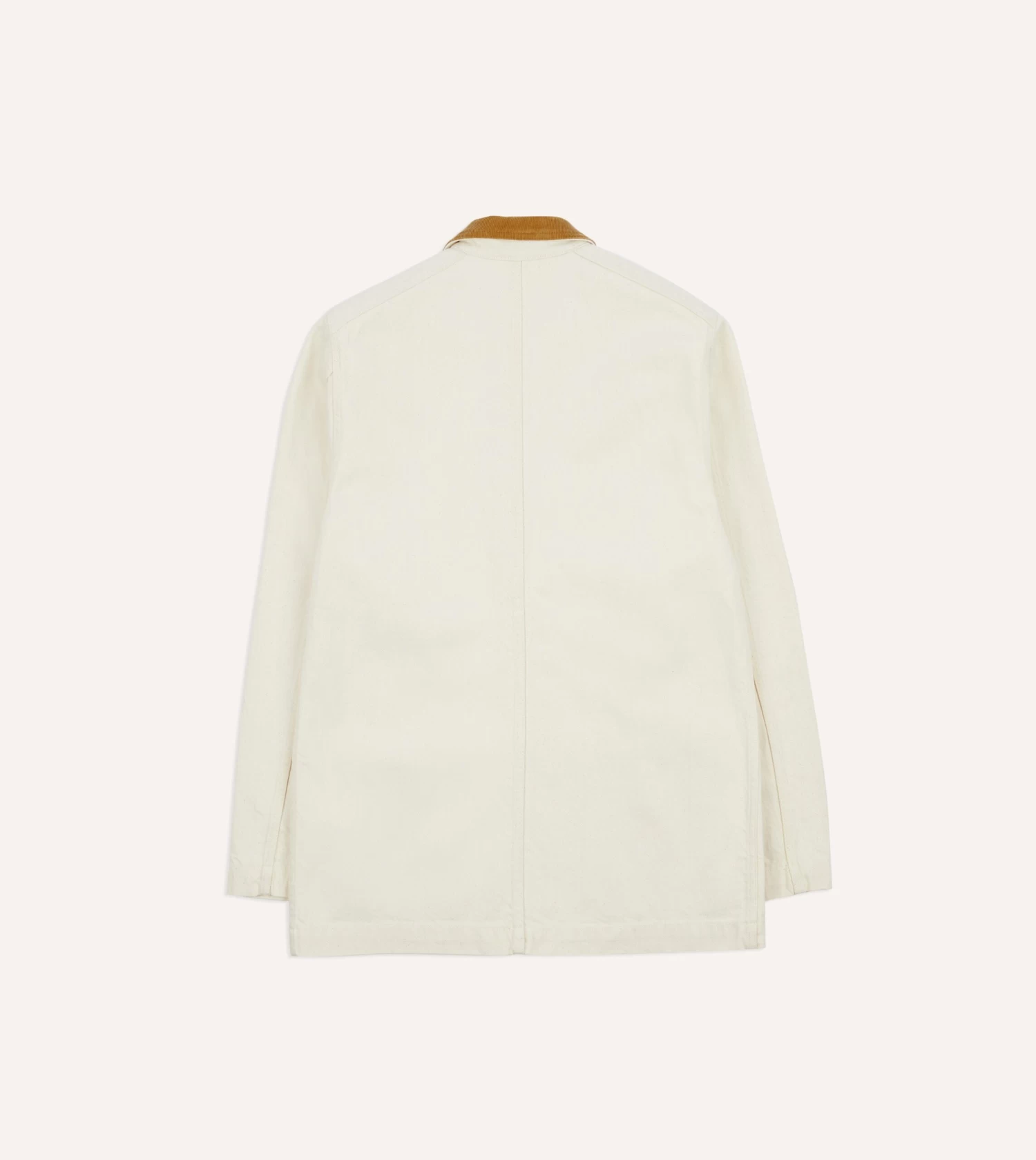 Ecru Heavy Twill Cotton Five-Pocket Chore Jacket 9 Ecru Heavy Twill Cotton Five-Pocket Chore Jacket - Image 7