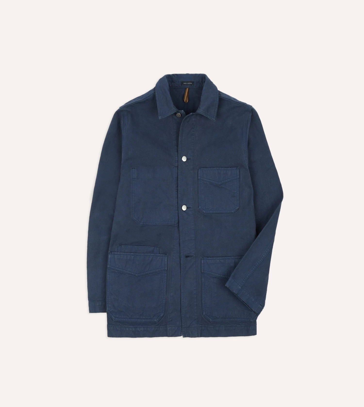 Navy Cotton Duck Canvas Five-Pocket Chore Jacket 3 Navy Cotton Duck Canvas Five-Pocket Chore Jacket