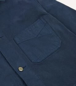 Navy Cotton Duck Canvas Five-Pocket Chore Jacket 15 Navy Cotton Duck Canvas Five-Pocket Chore Jacket -Drakes Shop DR2A1B23634 01250 4