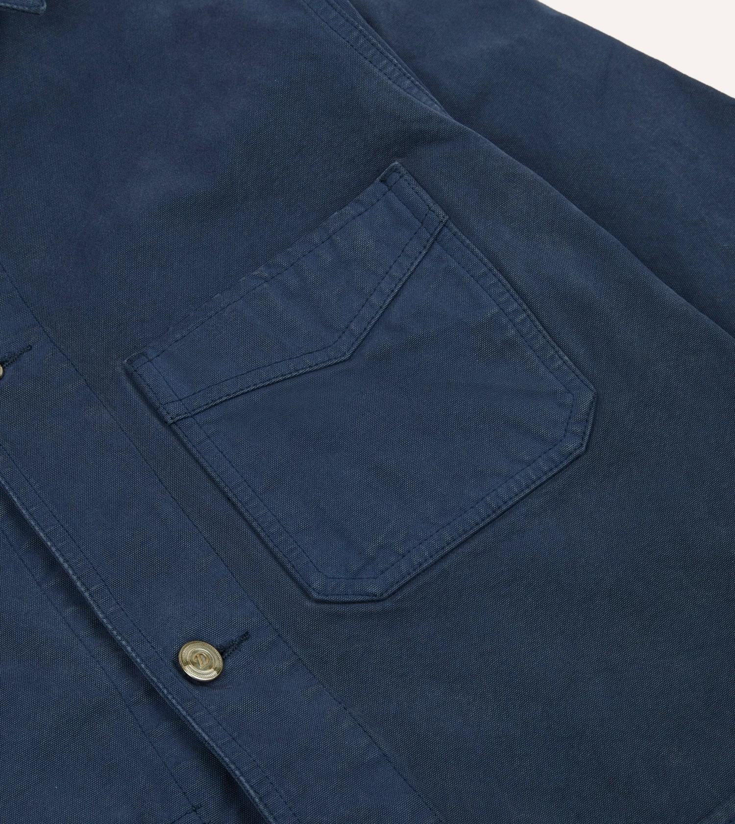 Navy Cotton Duck Canvas Five-Pocket Chore Jacket 6 Navy Cotton Duck Canvas Five-Pocket Chore Jacket - Image 4