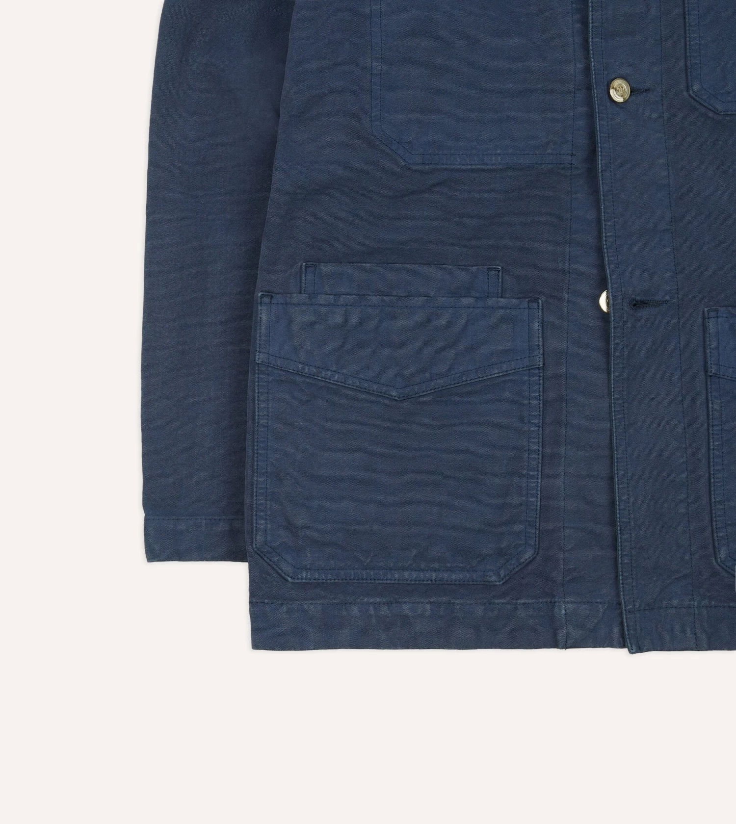 Navy Cotton Duck Canvas Five-Pocket Chore Jacket 8 Navy Cotton Duck Canvas Five-Pocket Chore Jacket - Image 6