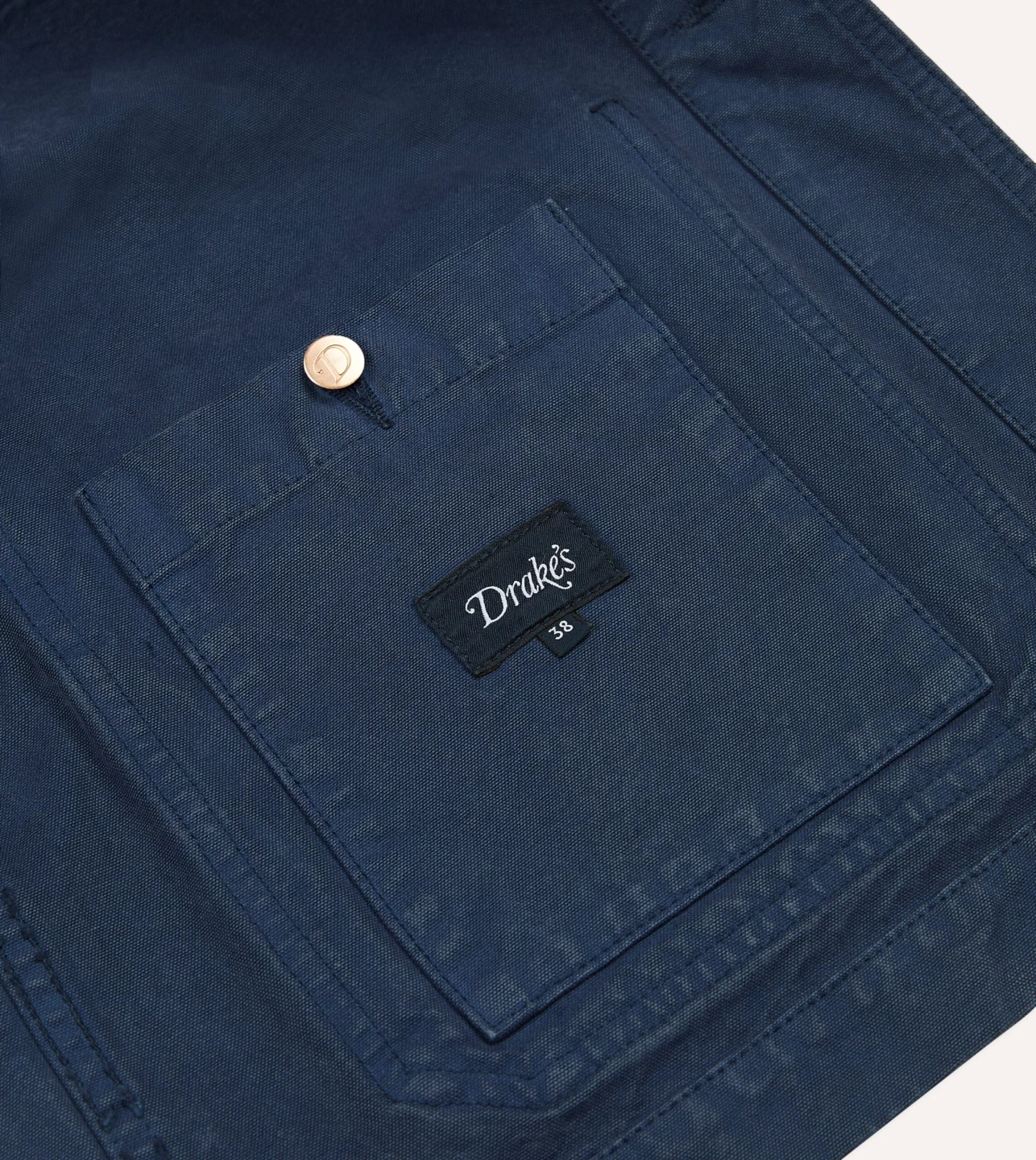 Navy Cotton Duck Canvas Five-Pocket Chore Jacket 9 Navy Cotton Duck Canvas Five-Pocket Chore Jacket - Image 7