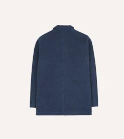 Navy Cotton Duck Canvas Five-Pocket Chore Jacket 19 Navy Cotton Duck Canvas Five-Pocket Chore Jacket -Drakes Shop DR2A1B23634 01250 8