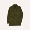 Olive Cotton Duck Canvas Five-Pocket Chore Jacket -Drakes Shop DR2A1B23634 02400 1