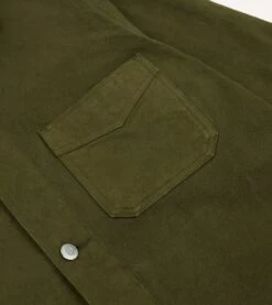 Olive Cotton Duck Canvas Five-Pocket Chore Jacket 14 Olive Cotton Duck Canvas Five-Pocket Chore Jacket -Drakes Shop DR2A1B23634 02400 4