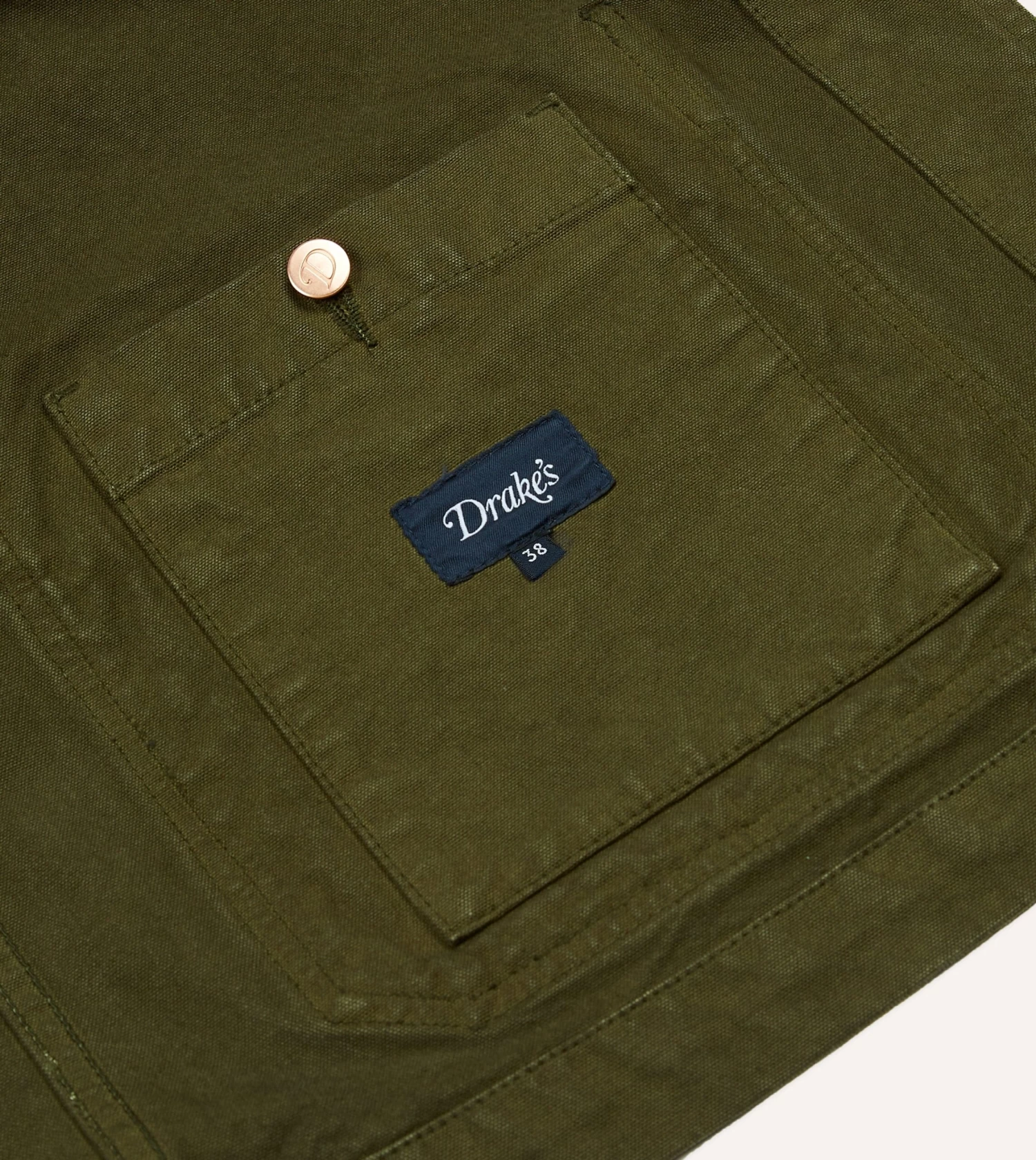 Olive Cotton Duck Canvas Five-Pocket Chore Jacket 9 Olive Cotton Duck Canvas Five-Pocket Chore Jacket - Image 7