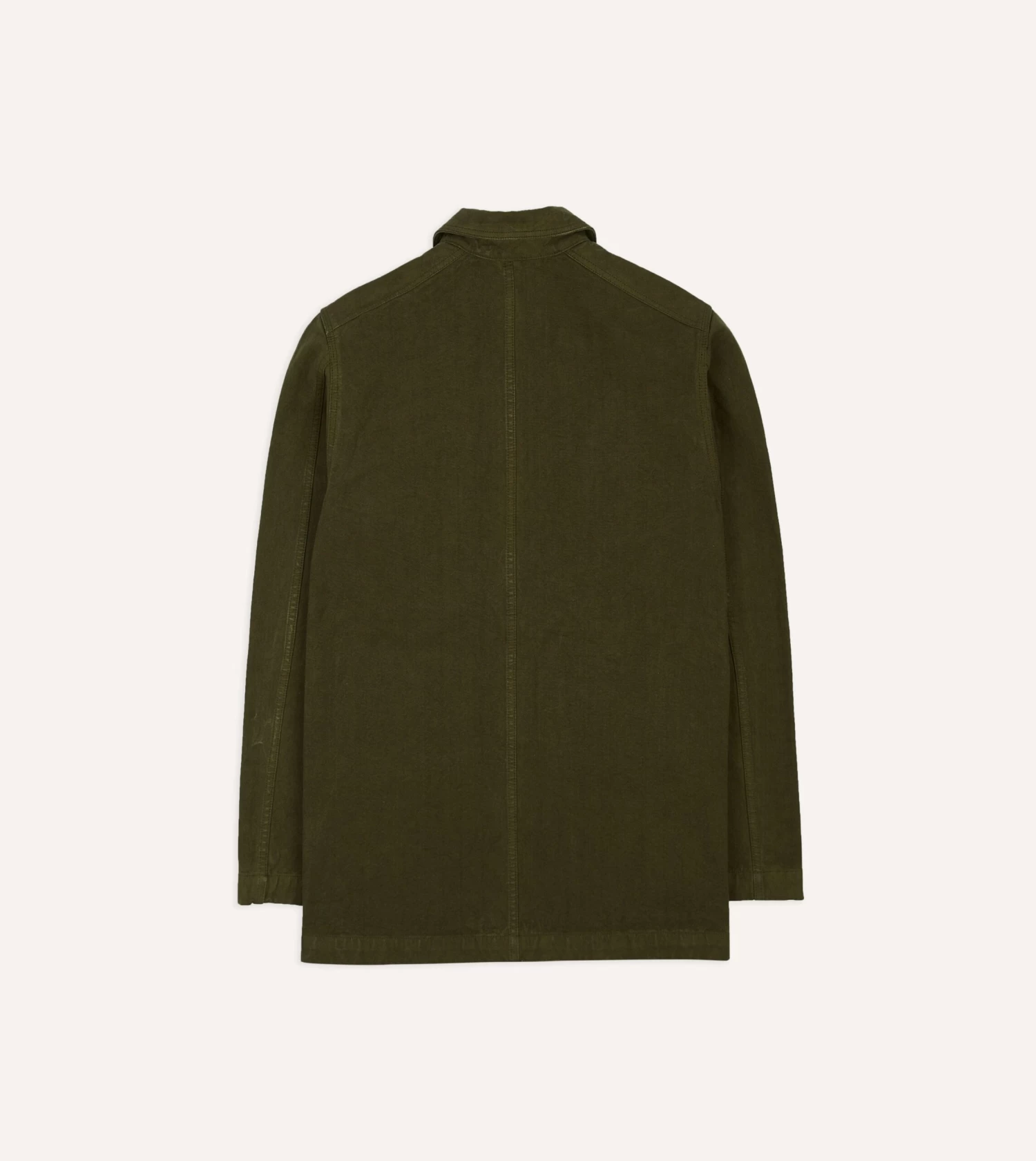 Olive Cotton Duck Canvas Five-Pocket Chore Jacket 10 Olive Cotton Duck Canvas Five-Pocket Chore Jacket - Image 8