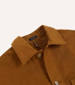 Tobacco Cotton Duck Canvas Five-Pocket Chore Jacket 12 Tobacco Cotton Duck Canvas Five-Pocket Chore Jacket -Drakes Shop DR2A1B23634 03300 3