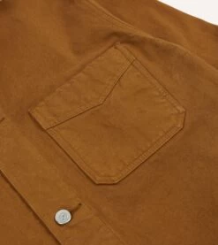 Tobacco Cotton Duck Canvas Five-Pocket Chore Jacket 13 Tobacco Cotton Duck Canvas Five-Pocket Chore Jacket -Drakes Shop DR2A1B23634 03300 4