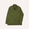 Olive Herringbone Cotton Jungle Jacket -Drakes Shop DR2A1D24118 01400 1