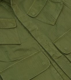 Olive Herringbone Cotton Jungle Jacket 16 Olive Herringbone Cotton Jungle Jacket -Drakes Shop DR2A1D24118 01400 6