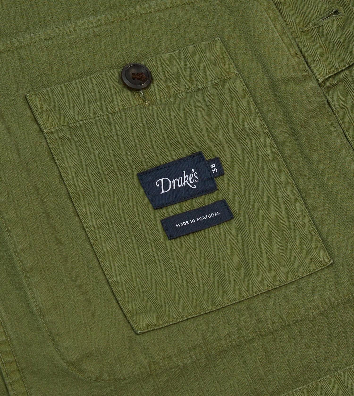 Olive Herringbone Cotton Jungle Jacket 10 Olive Herringbone Cotton Jungle Jacket - Image 8