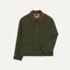 Green Waxed Cotton Wader Jacket -Drakes Shop DR2A1H23044 01400 1
