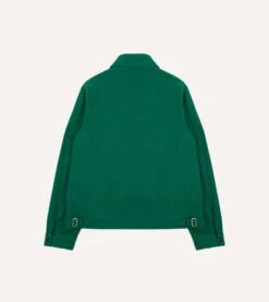 Green Cotton Blouson Jacket -Drakes Shop DR2A1H24012 01400 8