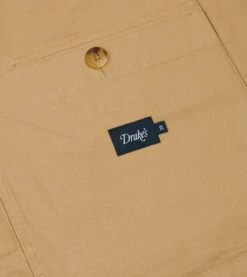 Tan Cotton Safari Jacket -Drakes Shop DR2A1J24011 01050 7