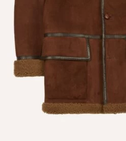 Shearling Car Coat -Drakes Shop DR2A1K23682 01300 6
