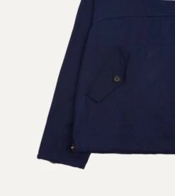Navy Waxed Cotton Surf Cagoule -Drakes Shop DR2A1L 23042 01 250 4