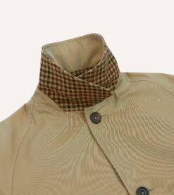 Reversible Tweed-Cotton Raglan Mac 18 Reversible Tweed-Cotton Raglan Mac -Drakes Shop DR2A1N23525 03303 11