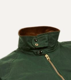 Green Waxed Coverall Jacket -Drakes Shop DR2A1O21591 03400 4