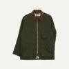 Green Waxed Lightweight Coverall Jacket -Drakes Shop DR2A1O23043 01400 1