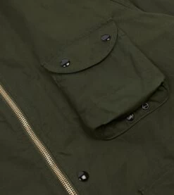 Green Waxed Lightweight Coverall Jacket -Drakes Shop DR2A1O23043 01400 6