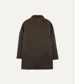 Olive Waxed Long Coverall Jacket 15 Olive Waxed Long Coverall Jacket -Drakes Shop DR2A1O23547 01400 7