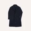 Navy Moleskin Overcoat -Drakes Shop DR2A1P22521 01250 1