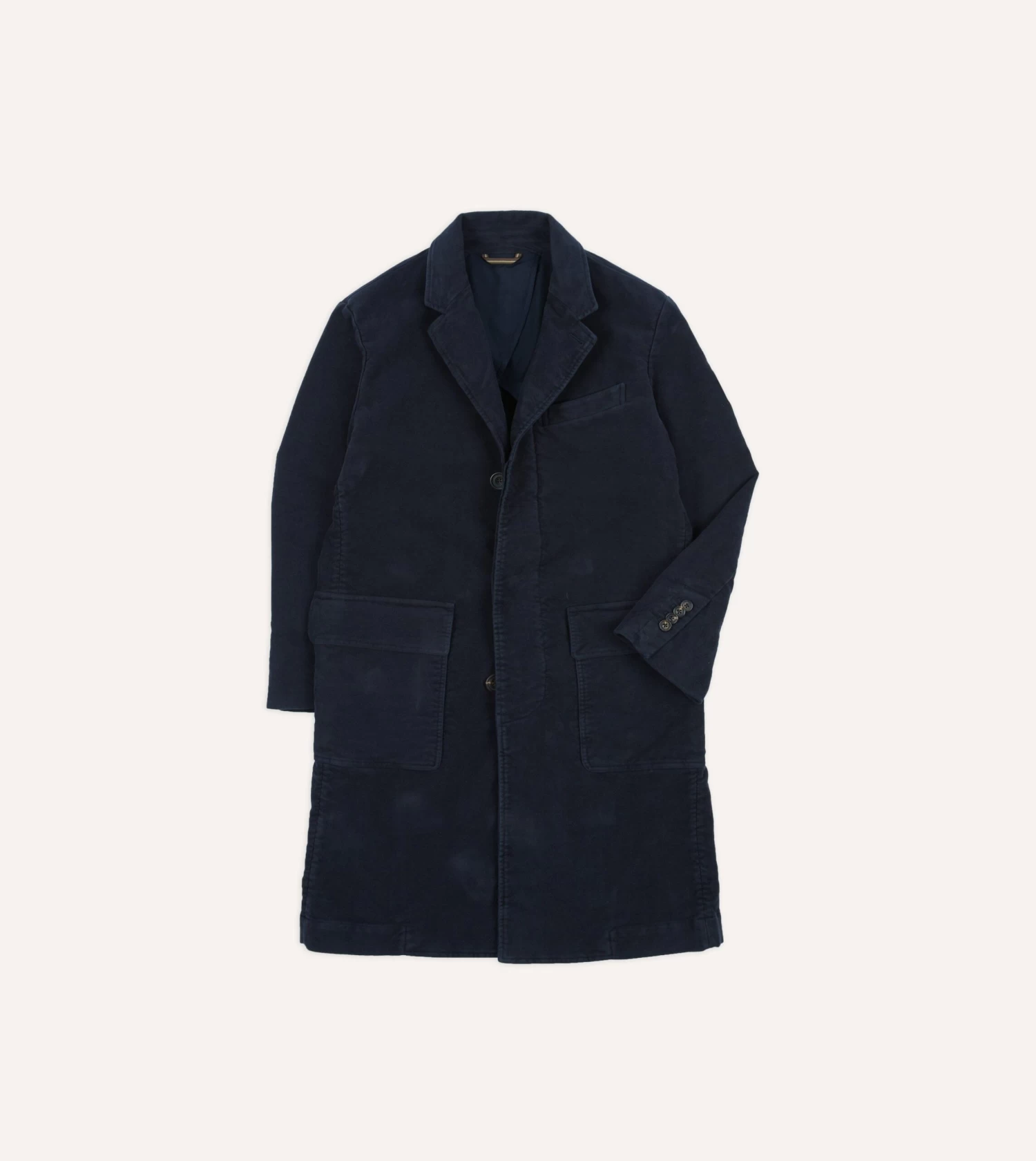 Navy Moleskin Overcoat 3 Navy Moleskin Overcoat