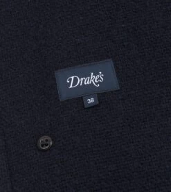 Navy Wool Raglan Coat -Drakes Shop DR2A1Q21891 02250 7