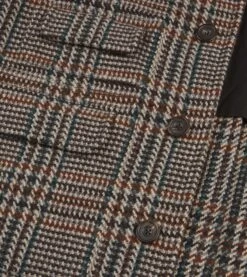 Prince Of Wales Check Wool Raglan Coat -Drakes Shop DR2A1Q22511 01303 3