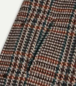 Prince Of Wales Check Wool Raglan Coat -Drakes Shop DR2A1Q22511 01303 5
