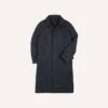 Dark Grey Herringbone Wool Raglan Coat -Drakes Shop DR2A1Q22513 01600 1