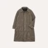 Houndstooth Check Wool Raglan Coat -Drakes Shop DR2A1Q23505 01101 1