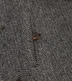 Grey Herringbone Wool Raglan Coat -Drakes Shop DR2A1Q23508 01600 6