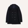 Navy Wool Double-Breasted Peacoat -Drakes Shop DR2A1S23502 01250 1