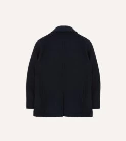Navy Wool Double-Breasted Peacoat -Drakes Shop DR2A1S23502 01250 9