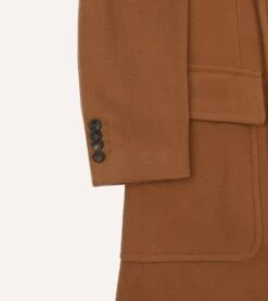 Camel Double-Breasted Cashmere-Wool Overcoat -Drakes Shop DR2A1T23515 01300 7