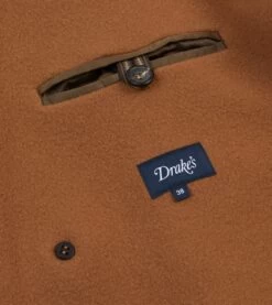 Camel Double-Breasted Cashmere-Wool Overcoat -Drakes Shop DR2A1T23515 01300 8