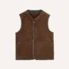 Suede Shearling Vest 2 Suede Shearling Vest -Drakes Shop DR2A1W23544 01300 1