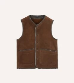 Suede Shearling Vest