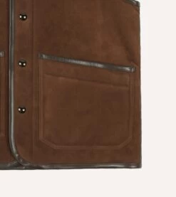 Suede Shearling Vest -Drakes Shop DR2A1W23544 01300 4