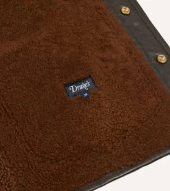 Suede Shearling Vest -Drakes Shop DR2A1W23544 01300 5