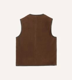 Suede Shearling Vest -Drakes Shop DR2A1W23544 01300 6