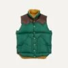 Rocky Mountain Featherbed For Drake's Green Nylon Leather Christy Down Vest 1 Rocky Mountain Featherbed For Drake's Green Nylon Leather Christy Down Vest -Drakes Shop DR2A1Y22973 01400 1